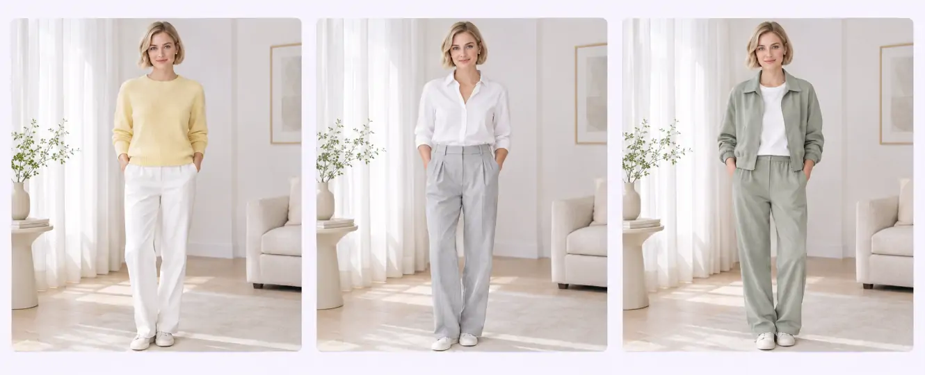 Preview casual clothing templates for everyday portraits