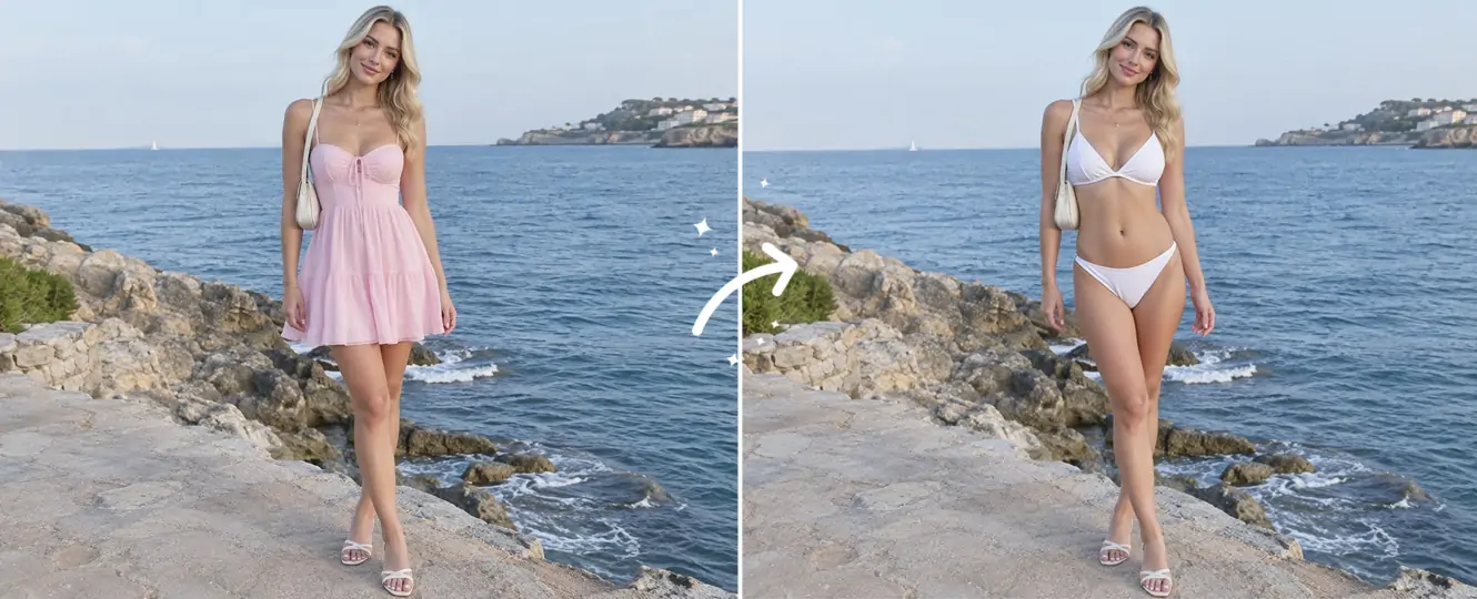 Preview bikini template styles for a beach outfit