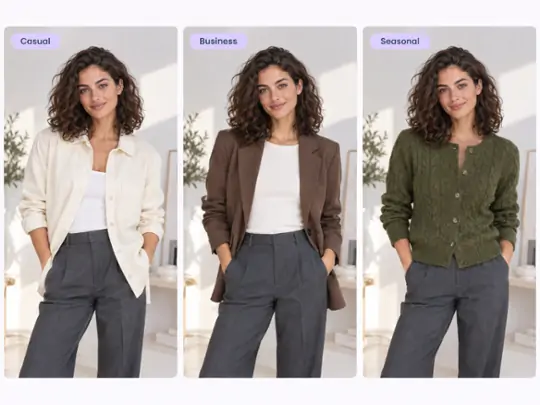 Compare creator outfits for a promotional content theme