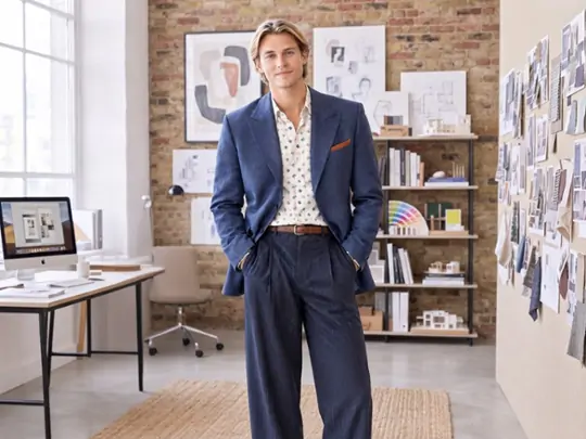 Explore muted tailoring for a creative professional profile