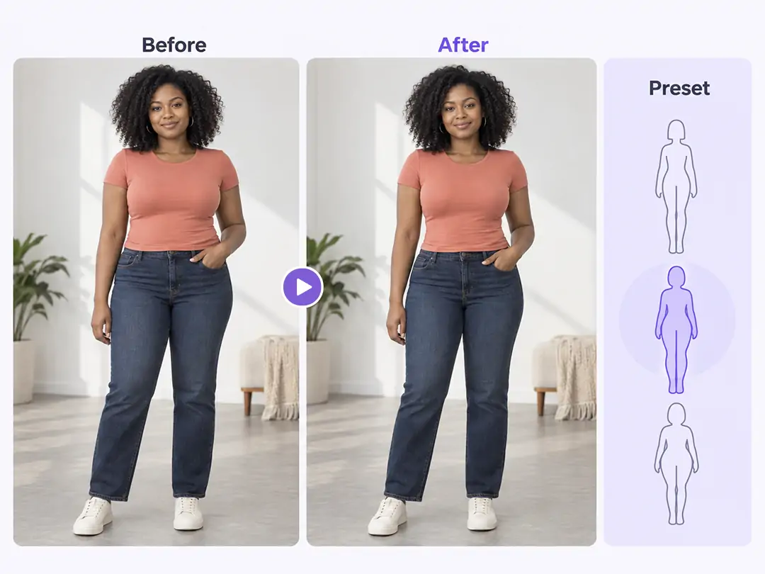 Preview a natural body preset in video