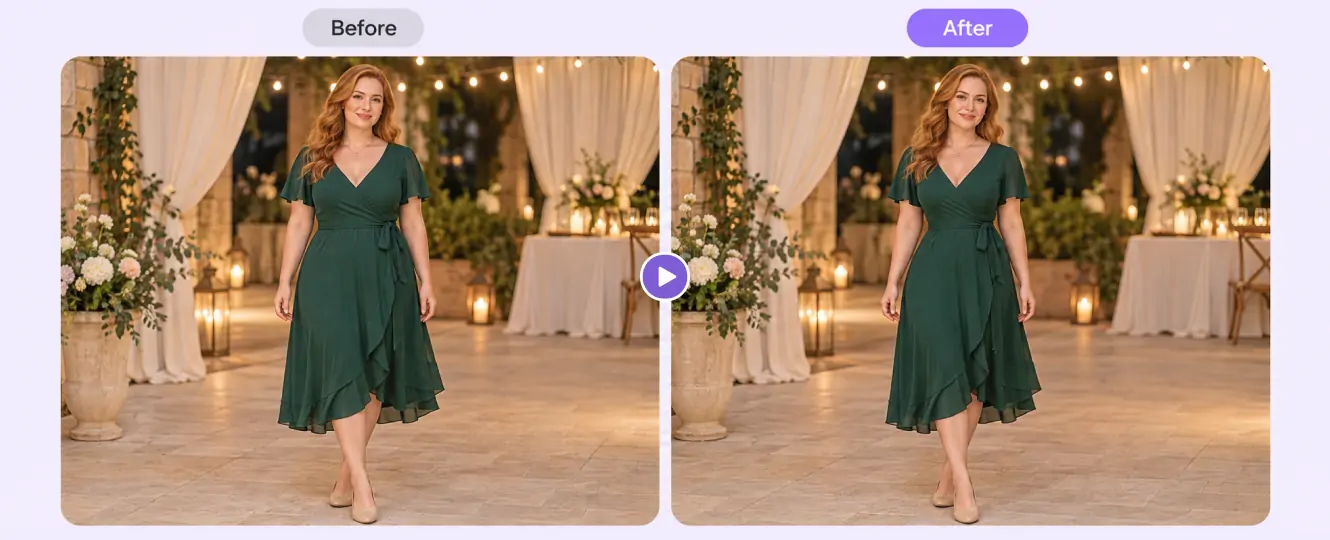 Compare body edits in a celebration video