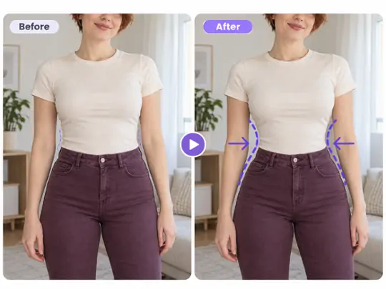 Edit waist proportions in your video